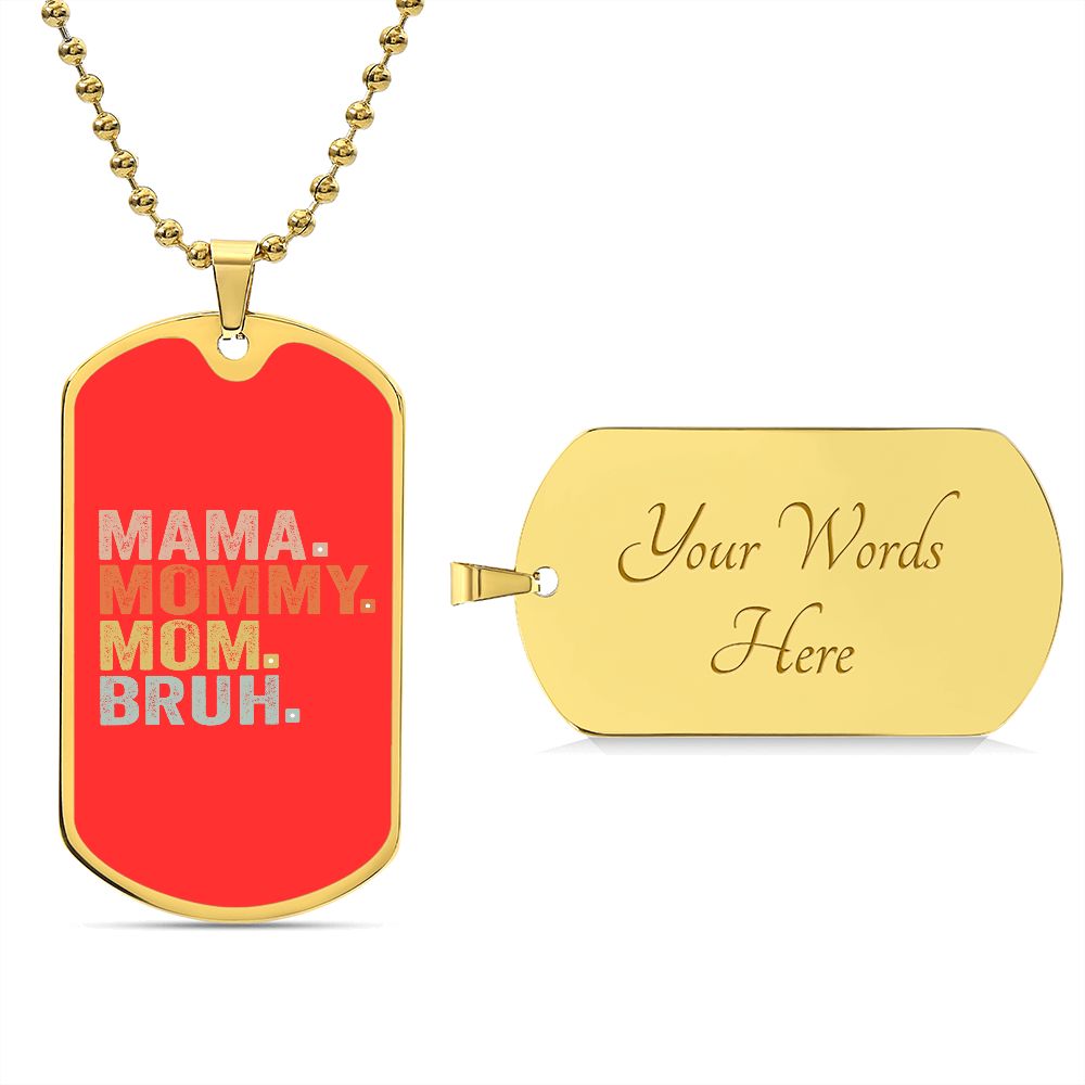 BRUH DOG TAG RED