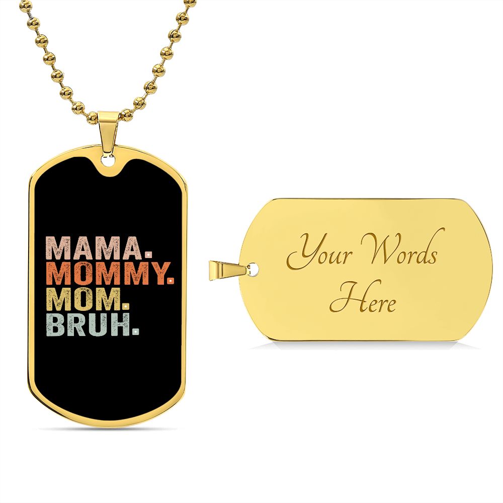 BRUH DOG TAG BLACK