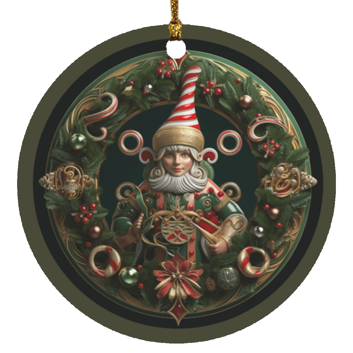 Festive Elf Charm Ornaments Set