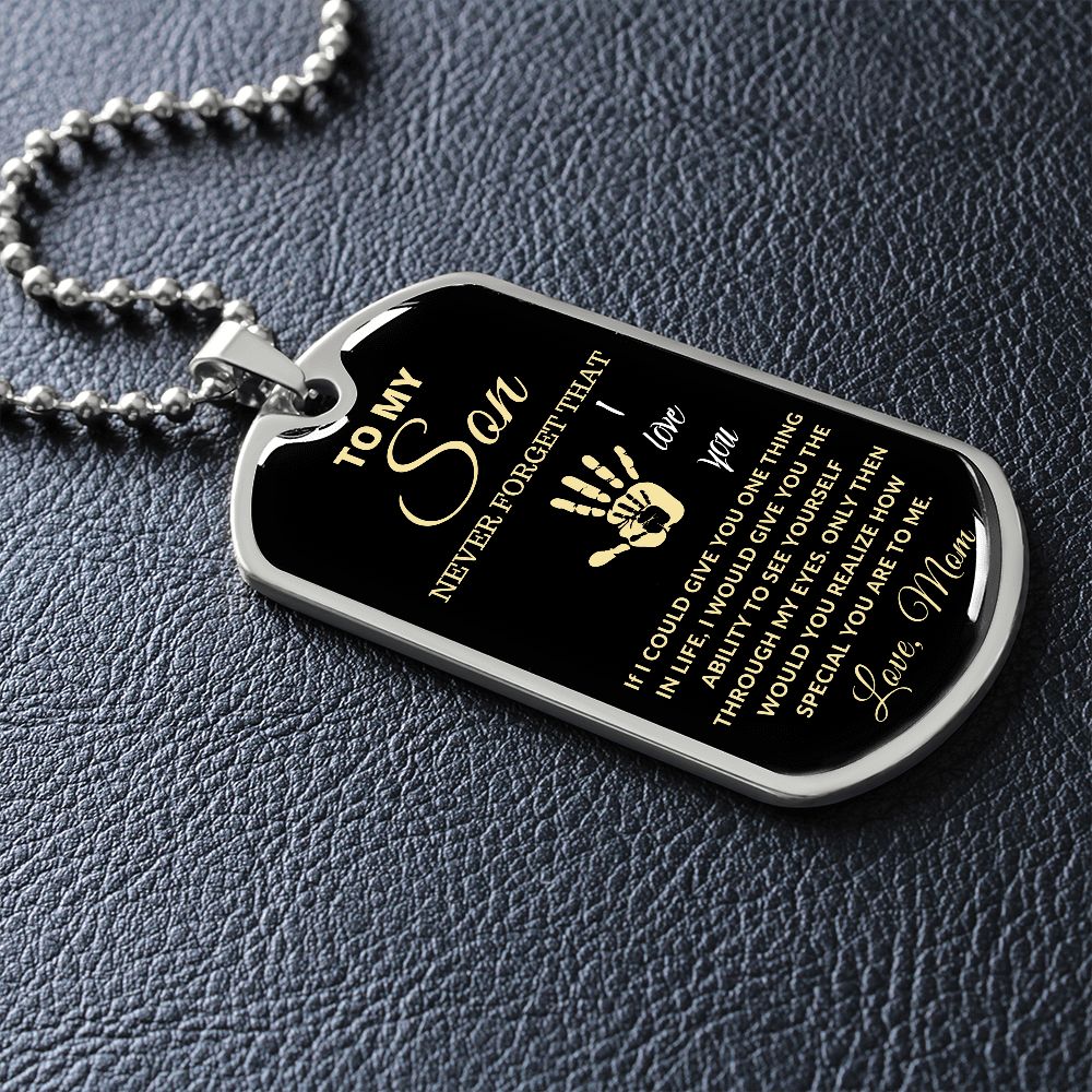 TO MY SON DOG TAG