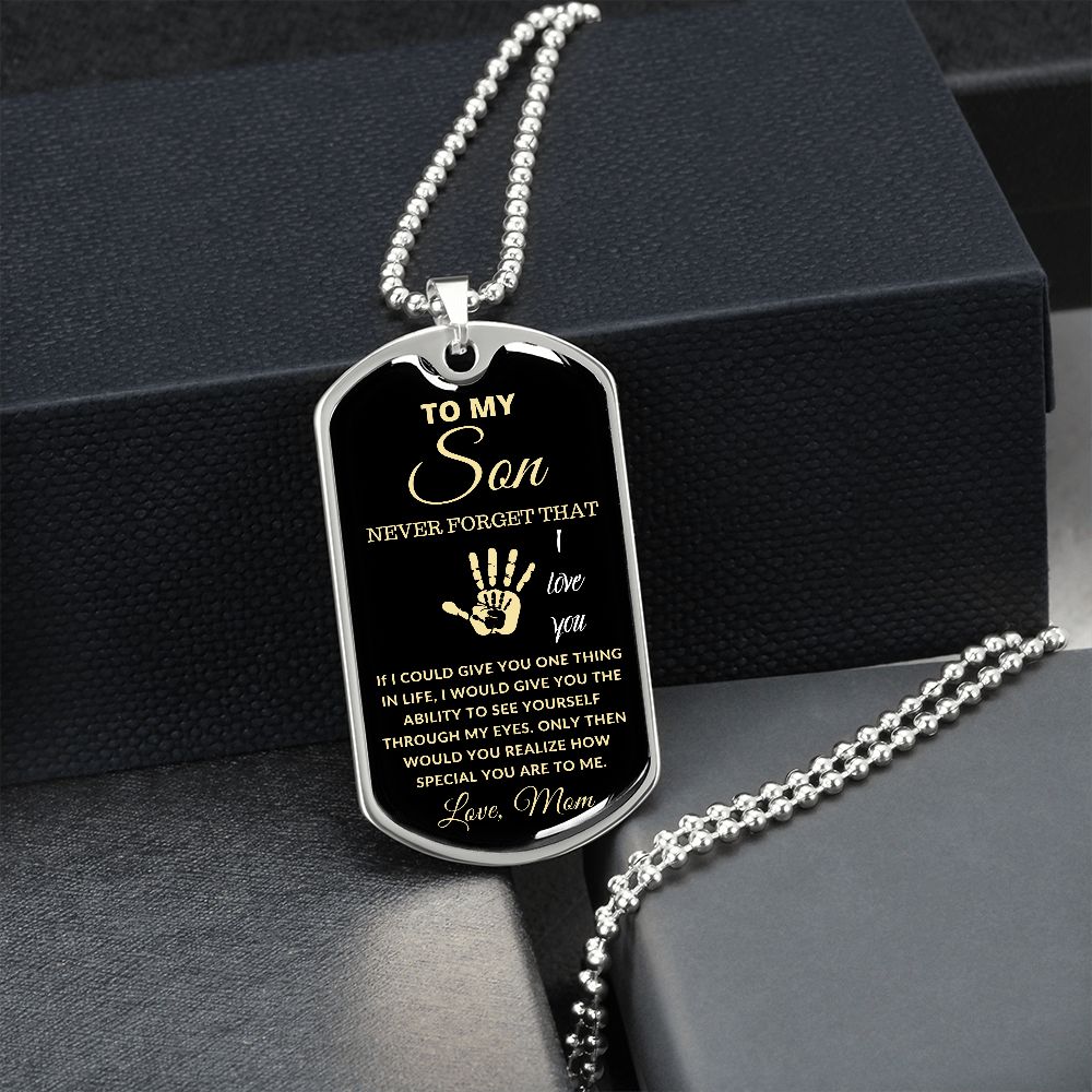 TO MY SON DOG TAG