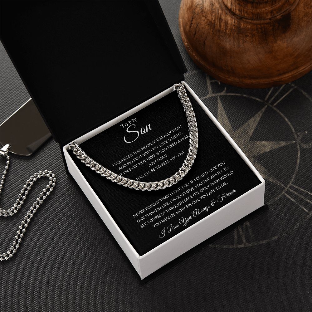 TO MY SON CUBAN LINK CHAIN