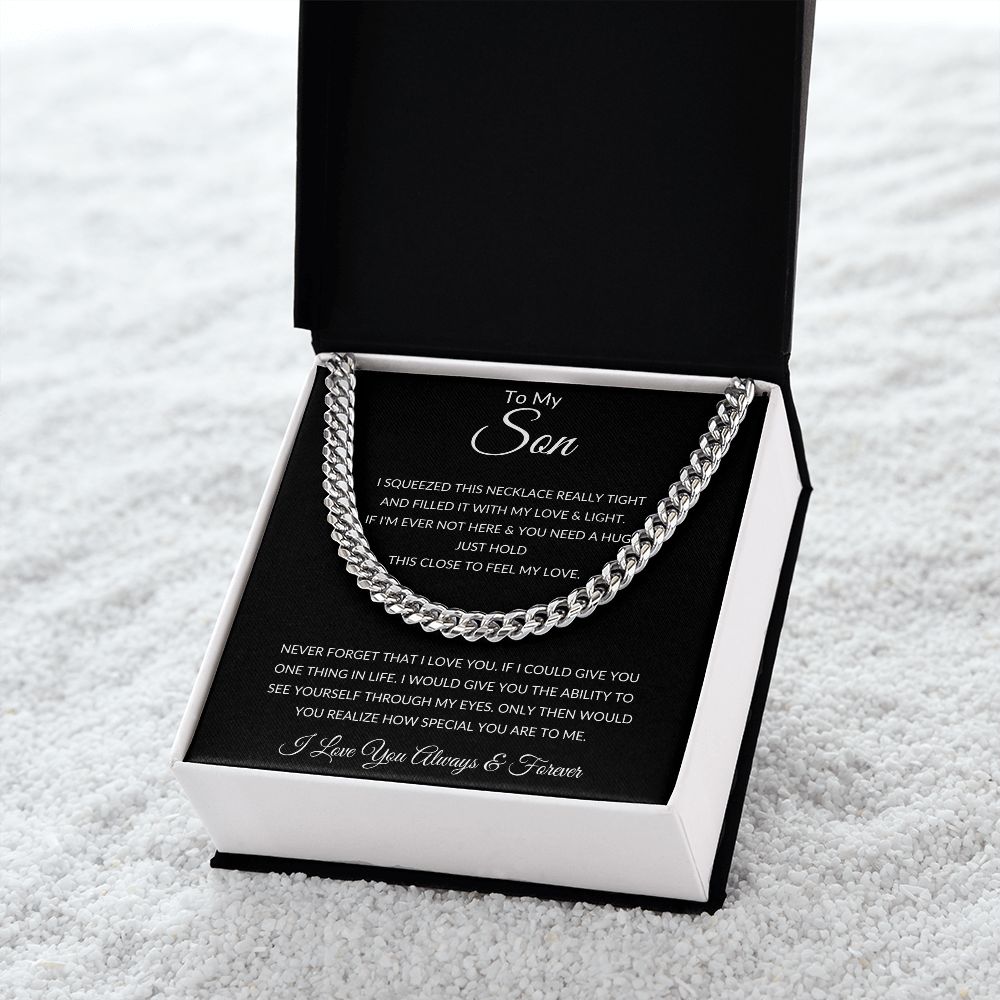 TO MY SON CUBAN LINK CHAIN