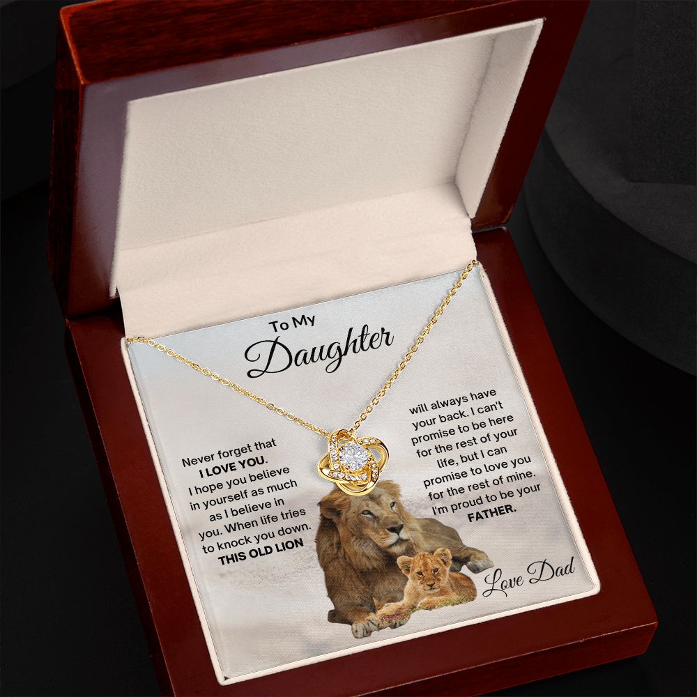 TO MY DAUGHTER OLD LION LOVE KNOT