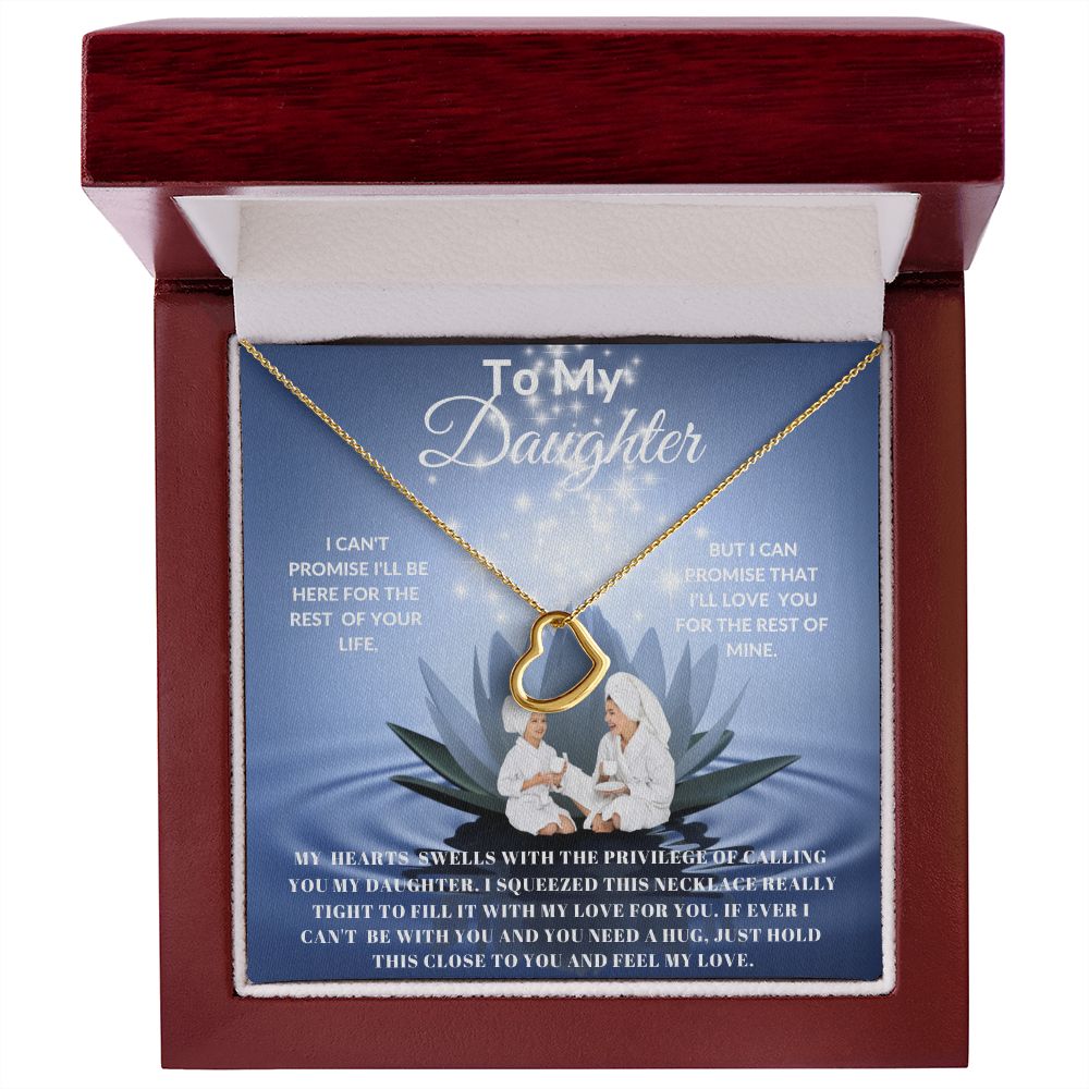 TO MY DAUGHTER DELICATE HEART NECKLACE SPA