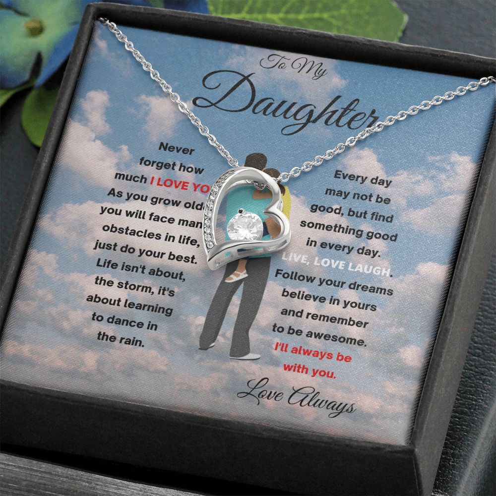 FOREVER LOVE TO MY DAUGHTER WITH DAD CLOUDS