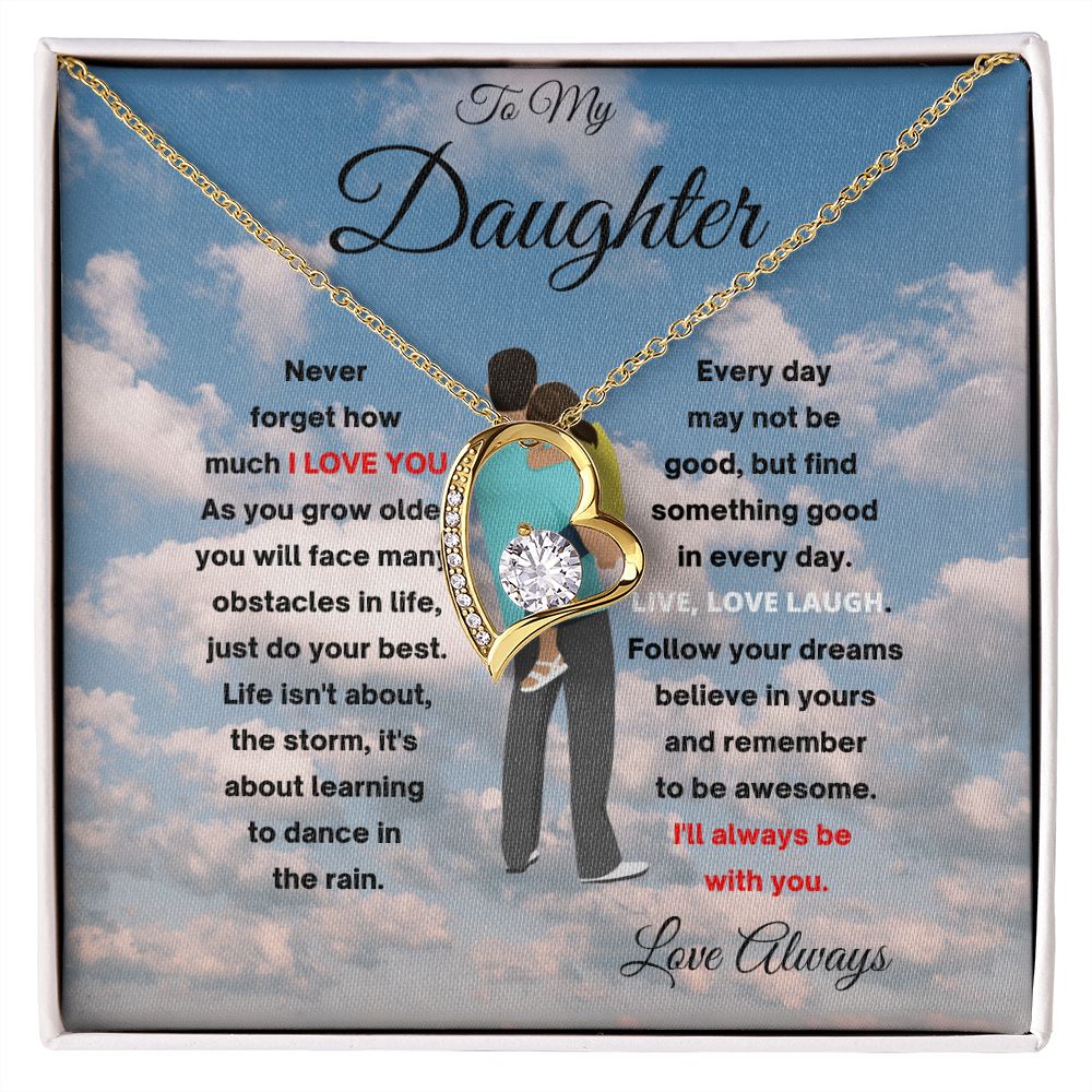 FOREVER LOVE TO MY DAUGHTER WITH DAD CLOUDS