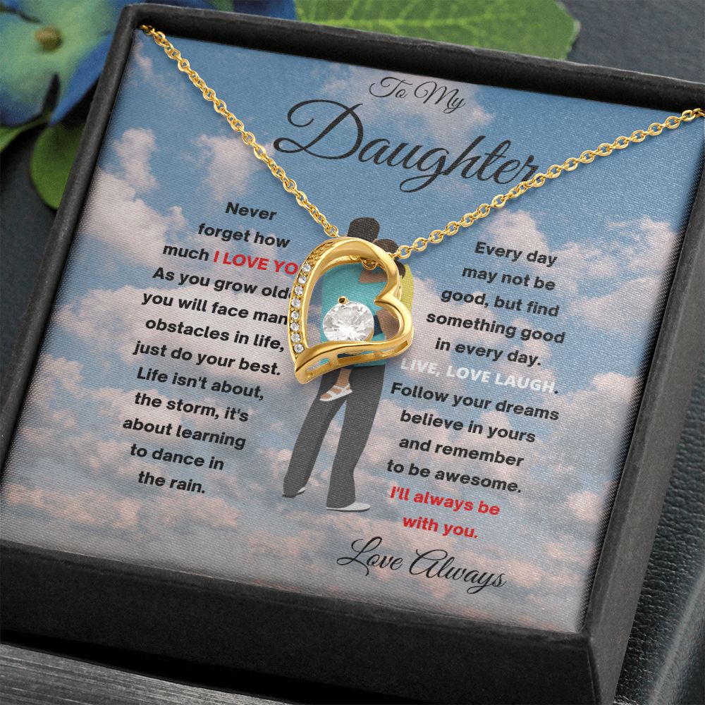 FOREVER LOVE TO MY DAUGHTER WITH DAD CLOUDS