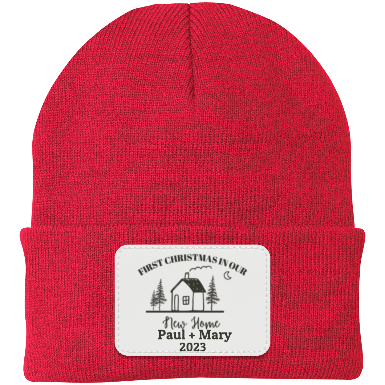 PERSONALIZED BEANIE FIRST CHRISTMAS IN OUR NEW HOME
