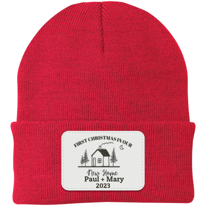 PERSONALIZED BEANIE FIRST CHRISTMAS IN OUR NEW HOME