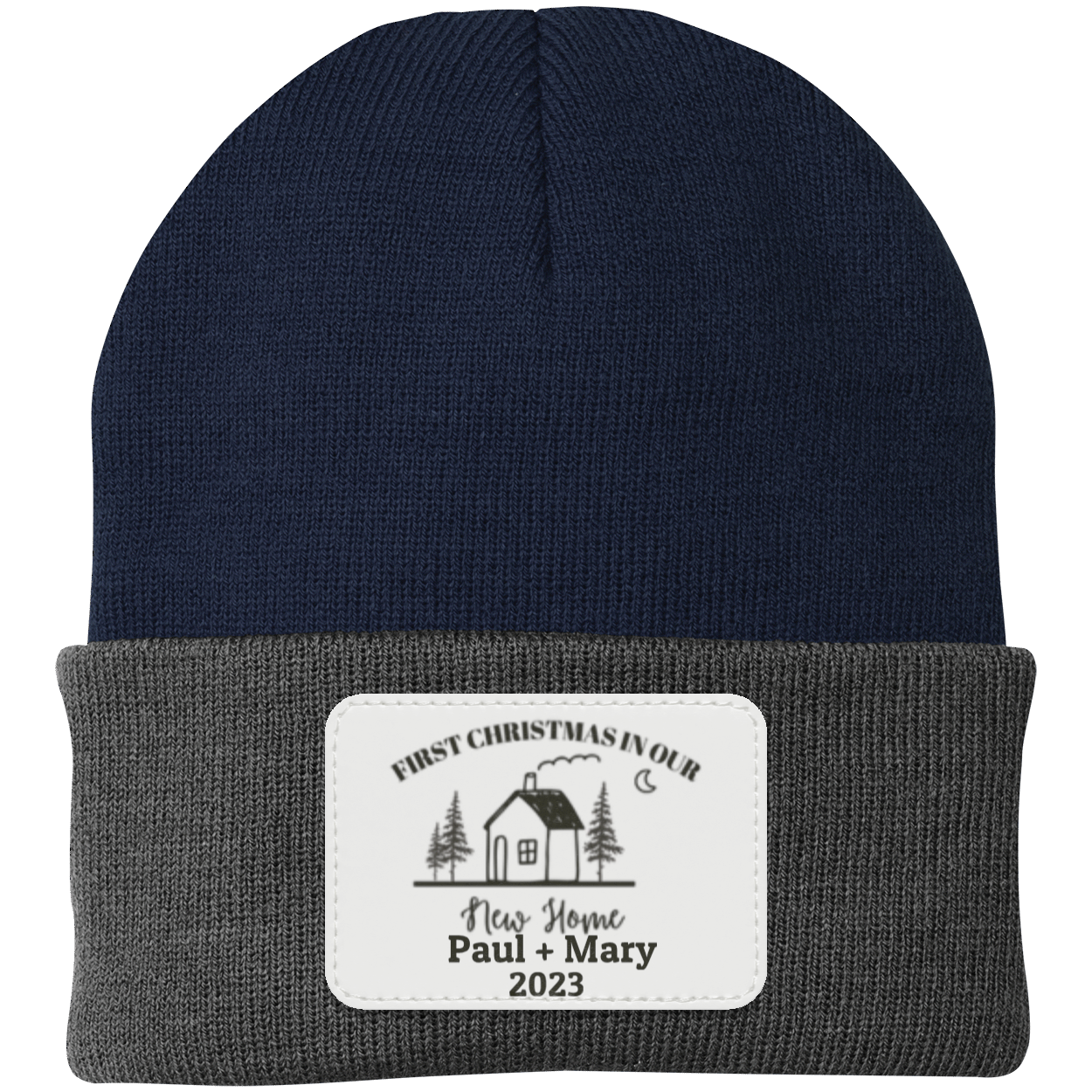 PERSONALIZED BEANIE FIRST CHRISTMAS IN OUR NEW HOME