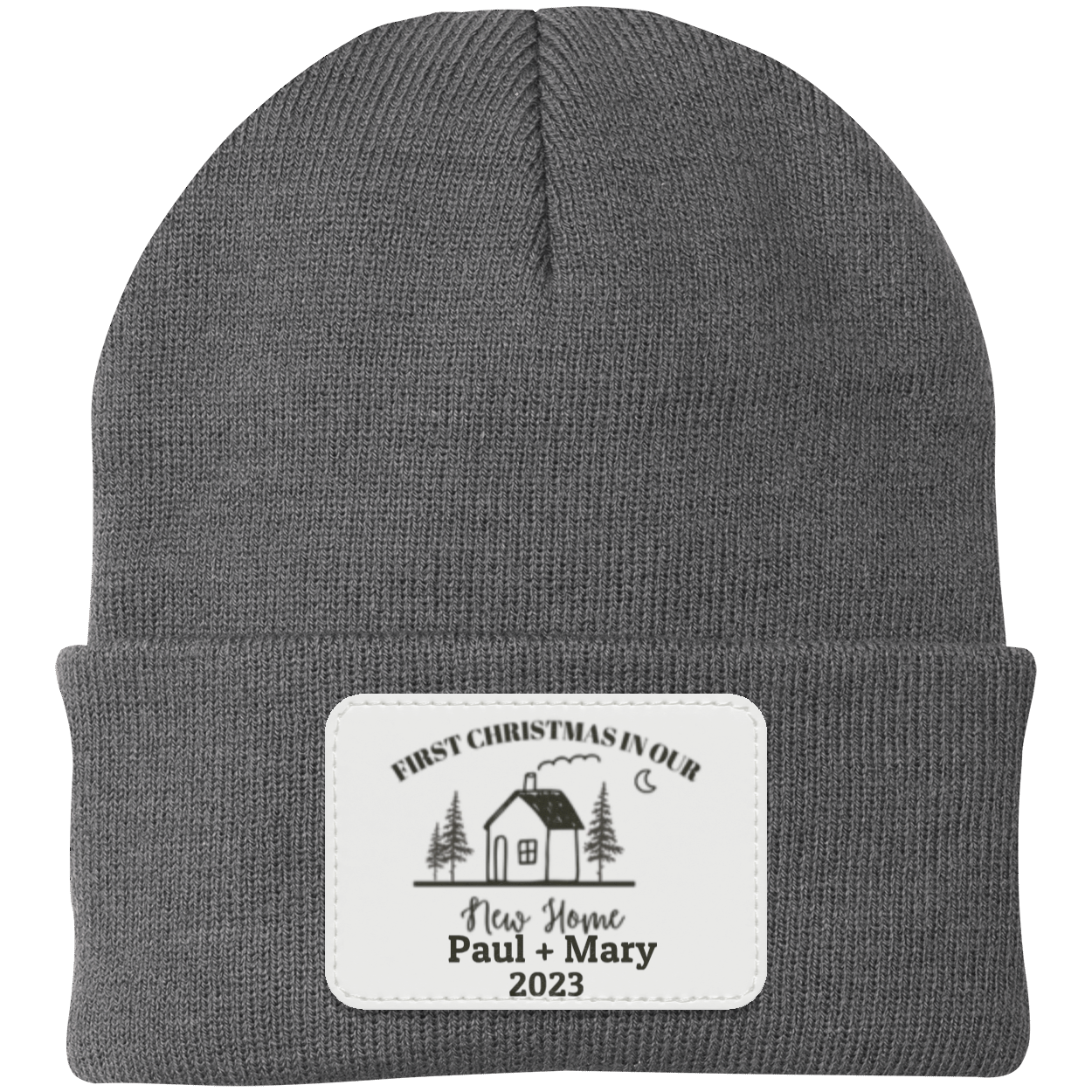 PERSONALIZED BEANIE FIRST CHRISTMAS IN OUR NEW HOME