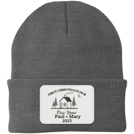 PERSONALIZED BEANIE FIRST CHRISTMAS IN OUR NEW HOME