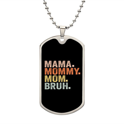 BRUH DOG TAG BLACK