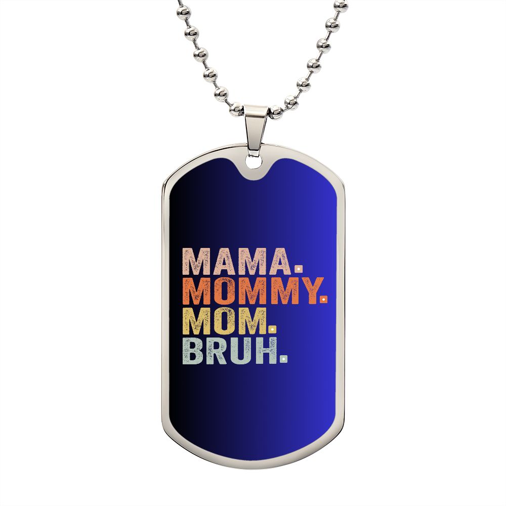 BRUH DOG TAG BLACK/BLUE