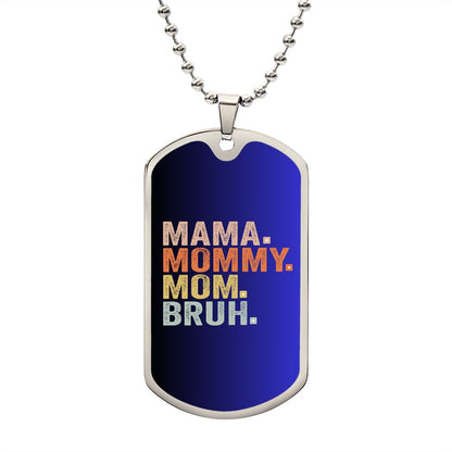 BRUH DOG TAG BLACK/BLUE