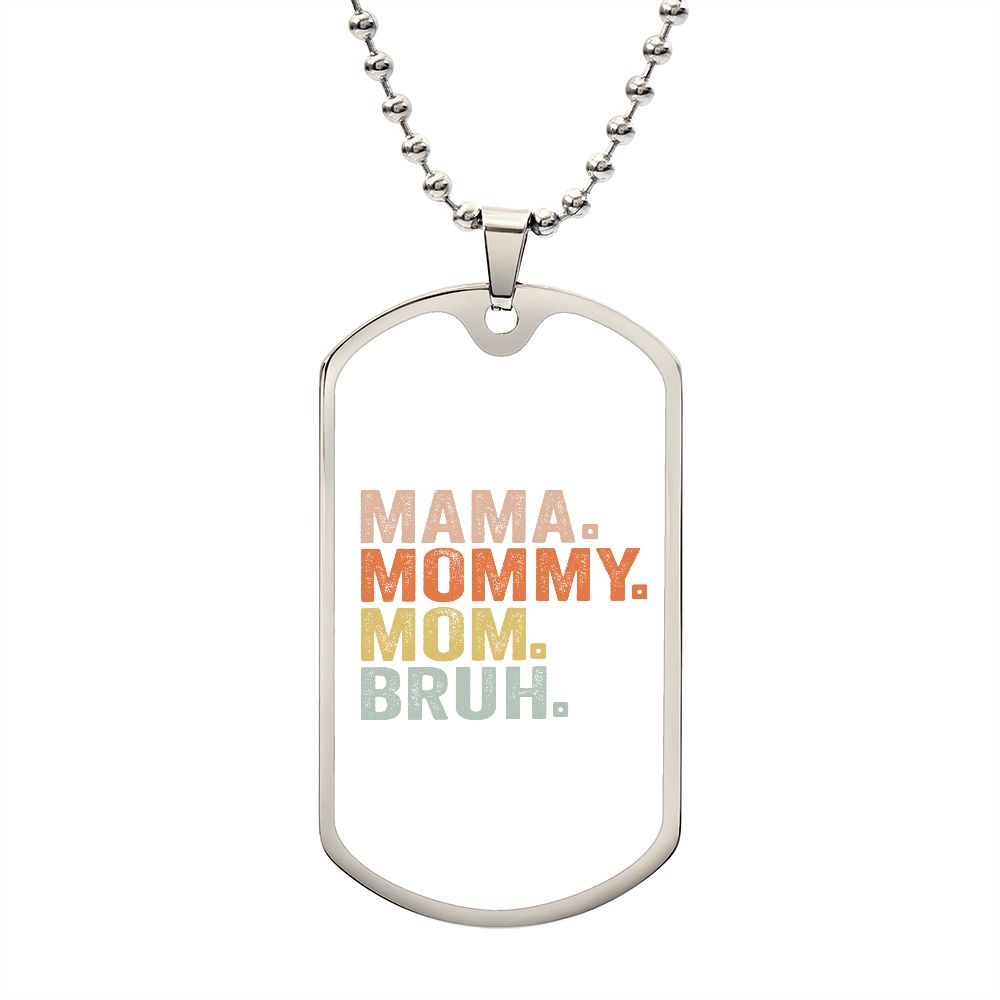 BRUH DOG TAG WHITE