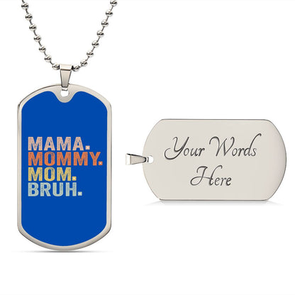 BRUH DOG TAG ROYAL BLUE