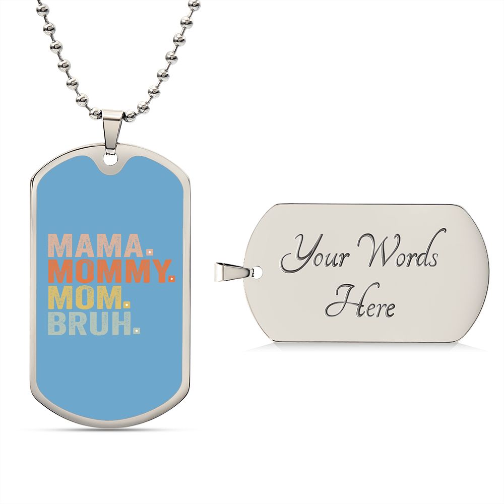BRUH DOG TAG POWDER BLUE