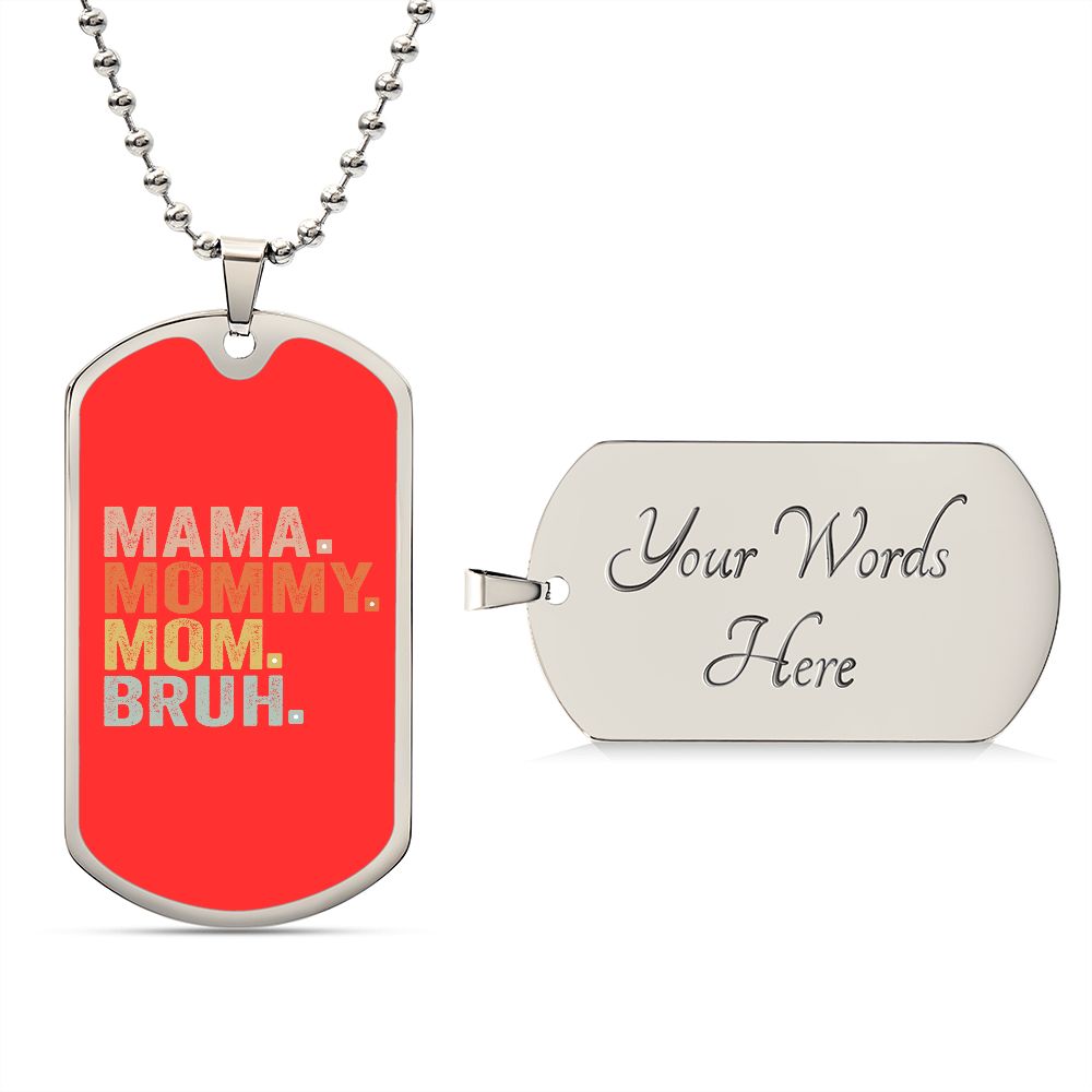 BRUH DOG TAG RED