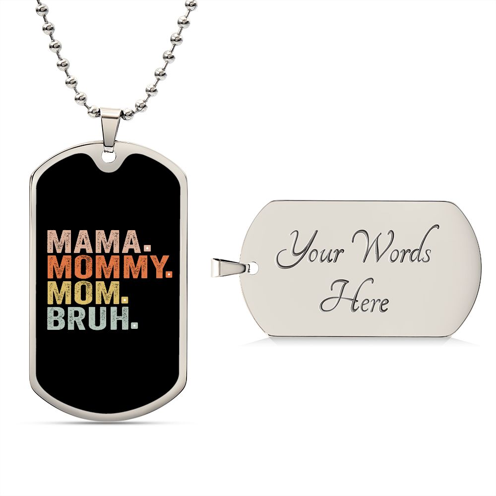 BRUH DOG TAG BLACK