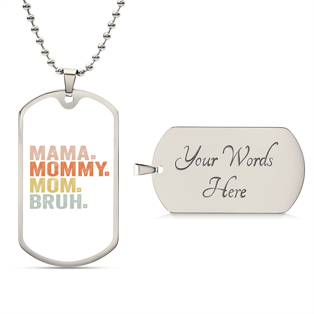 BRUH DOG TAG WHITE