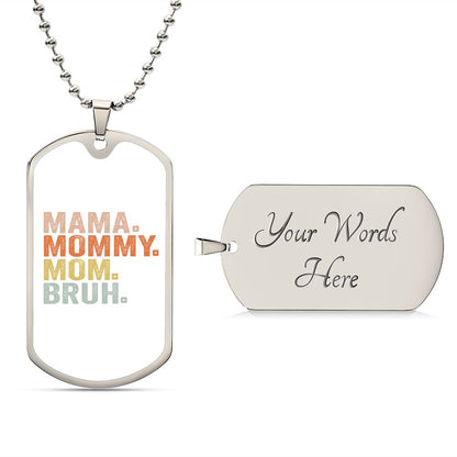 BRUH DOG TAG WHITE