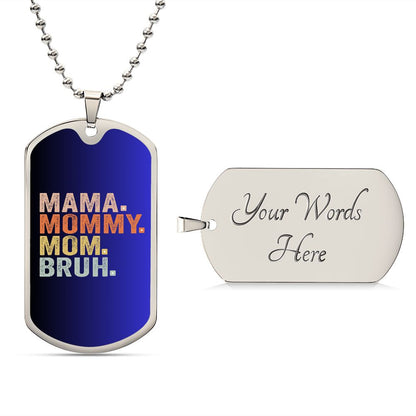 BRUH DOG TAG BLACK/BLUE
