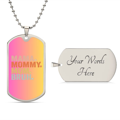 BRUH DOG TAG PINK/YELLOW