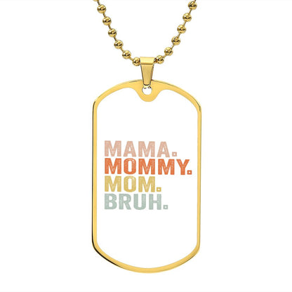 BRUH DOG TAG WHITE