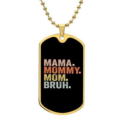 BRUH DOG TAG BLACK