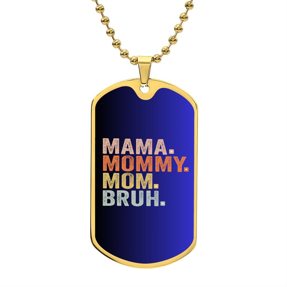 BRUH DOG TAG BLACK/BLUE