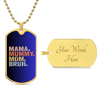 BRUH DOG TAG BLACK/BLUE