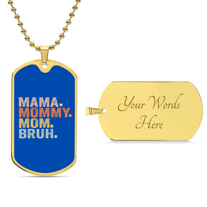 BRUH DOG TAG ROYAL BLUE