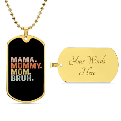 BRUH DOG TAG BLACK