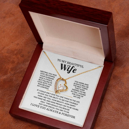 To My Beautyful Wife Forever Love Necklace