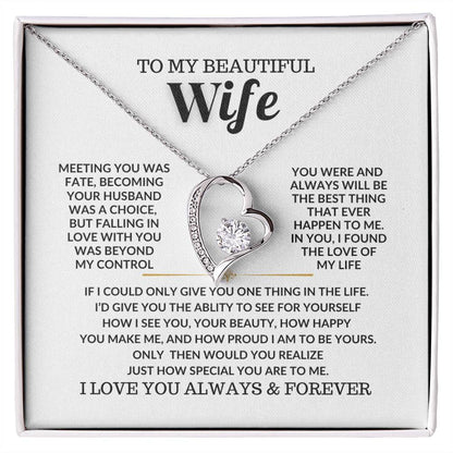 To My Beautyful Wife Forever Love Necklace