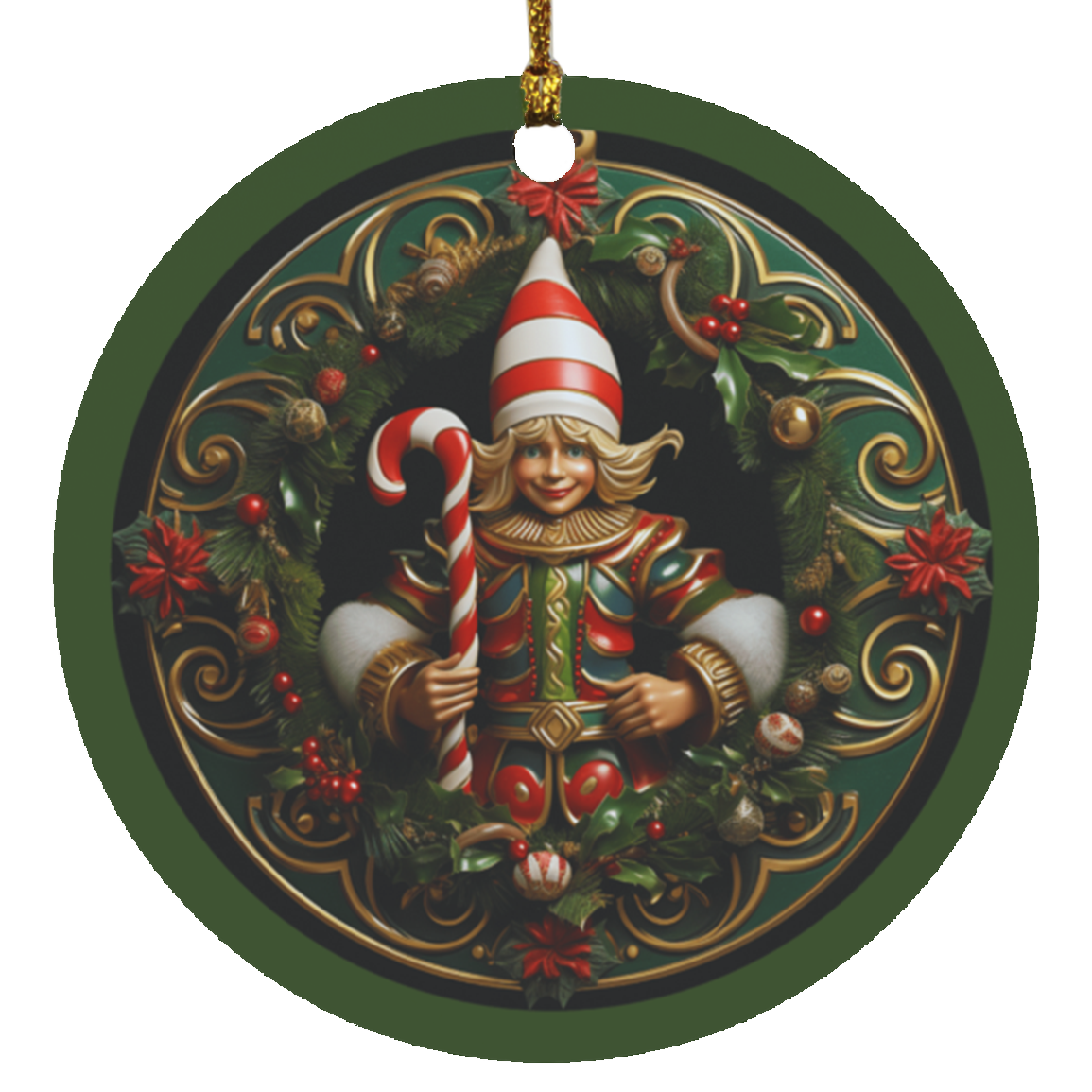 Festive Elf Charm Ornaments Set