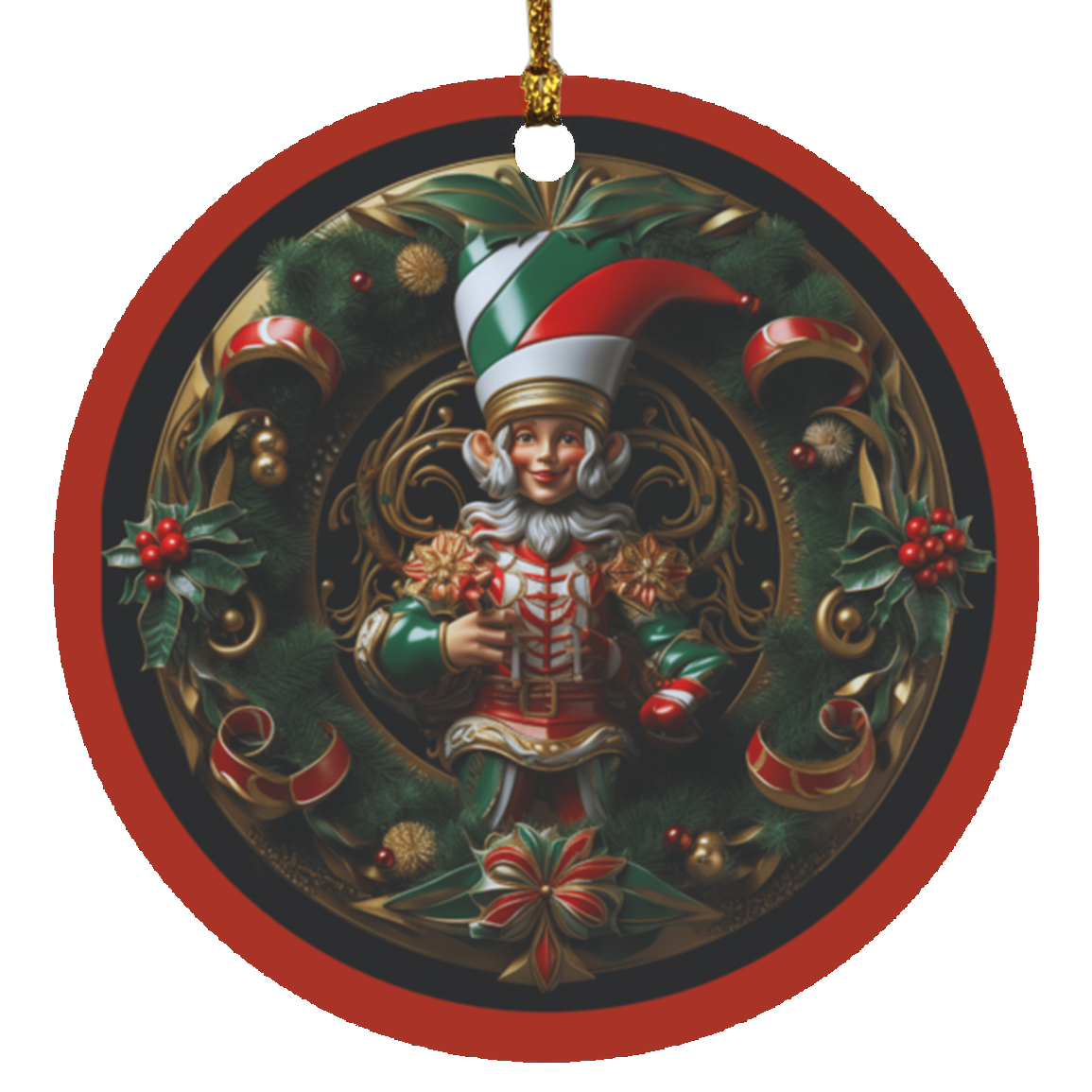 Festive Elf Charm Ornaments Set