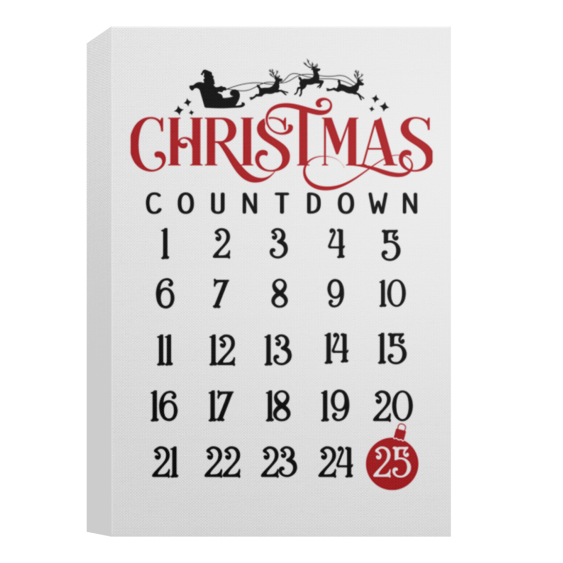 Festive Countdown Canvas Art