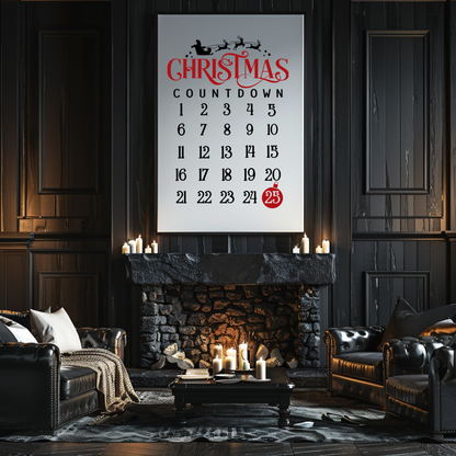 Festive Countdown Canvas Art
