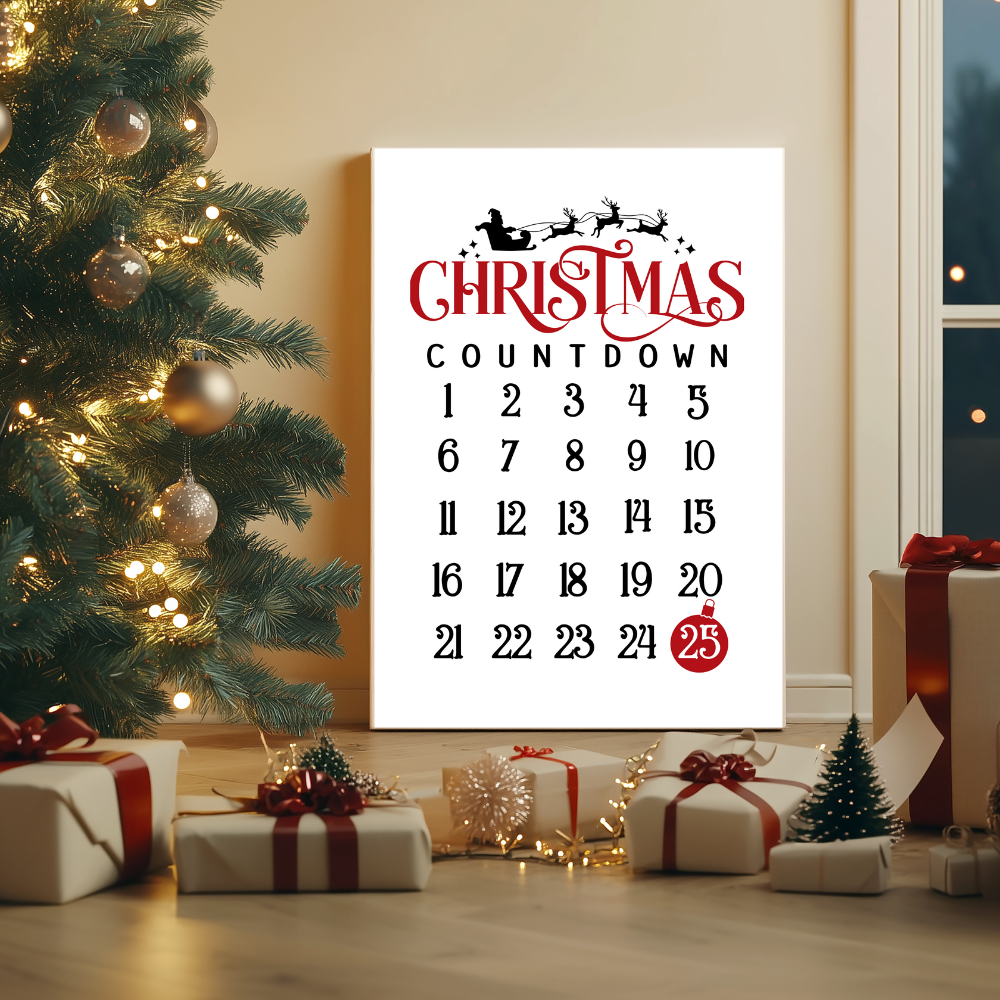 Festive Countdown Canvas Art