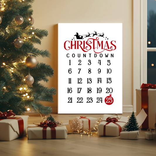 Festive Countdown Canvas Art
