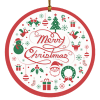 Merry Christmas Ornament (Red)