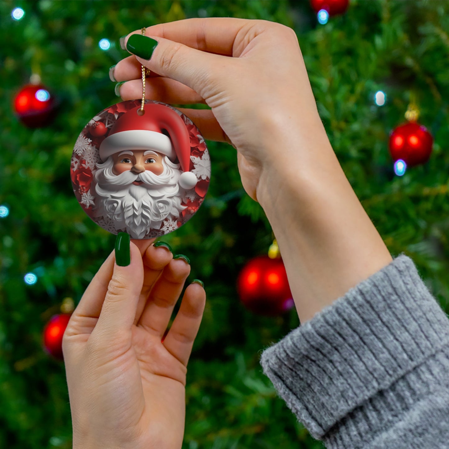 Timeless Santa Joy Ornament