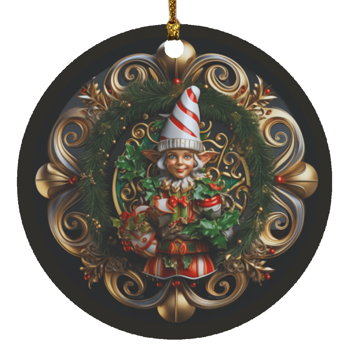 Festive Elf Charm Ornaments Set