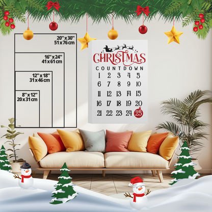 Festive Countdown Canvas Art
