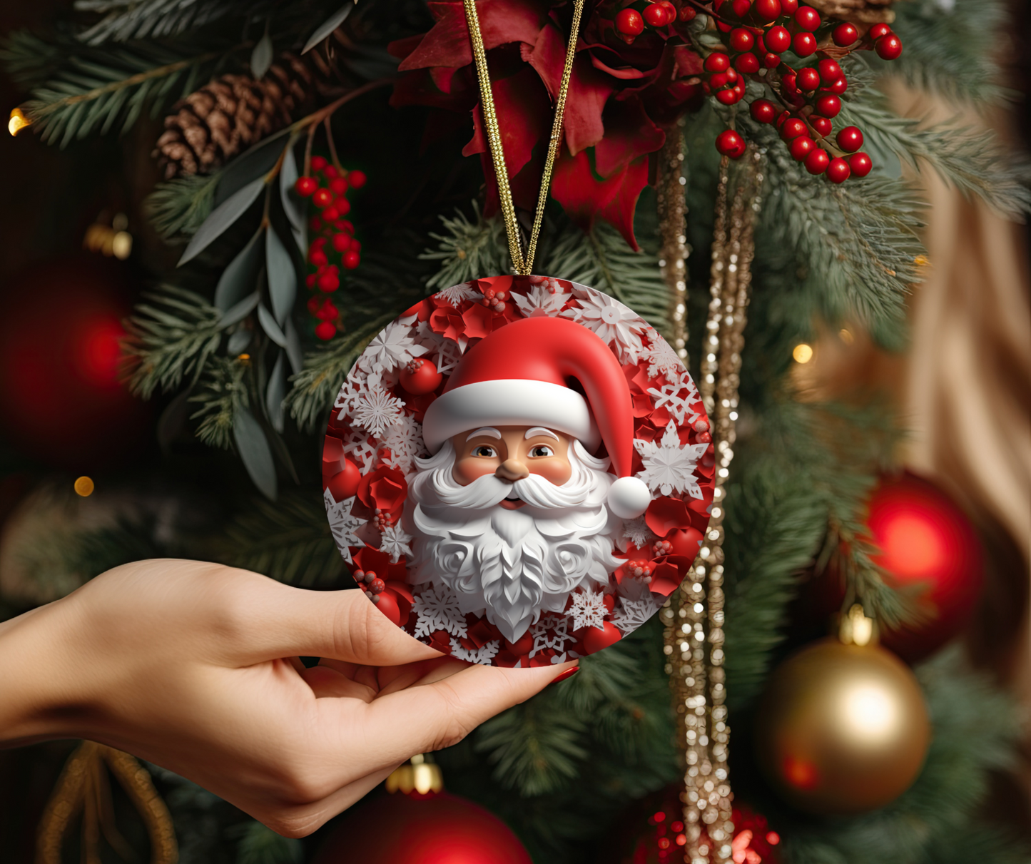 Timeless Santa Joy Ornament