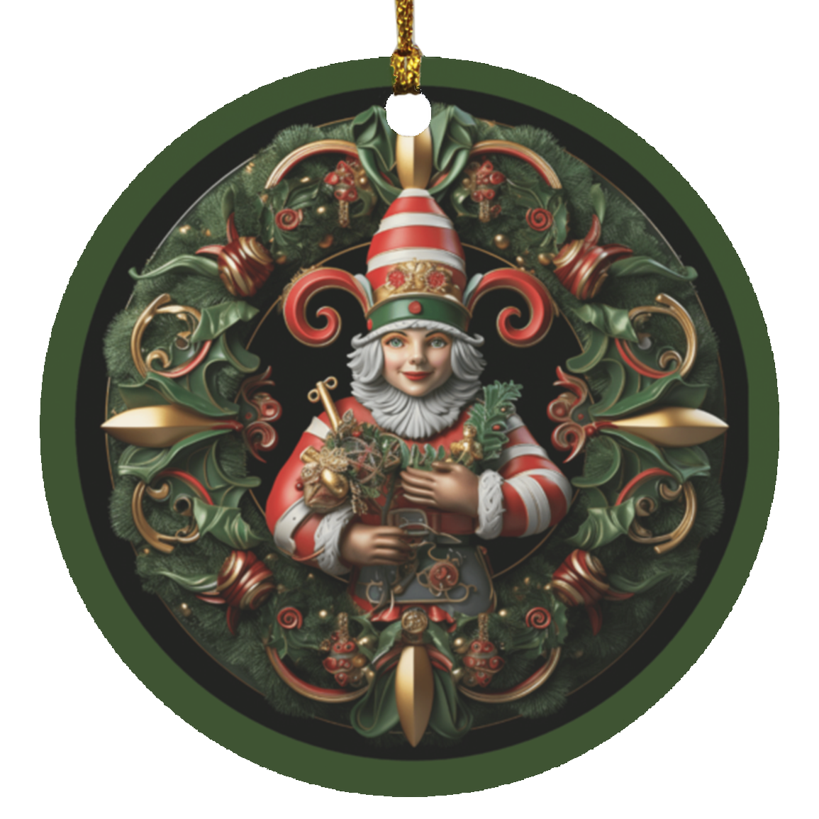 Festive Elf Charm Ornaments Set