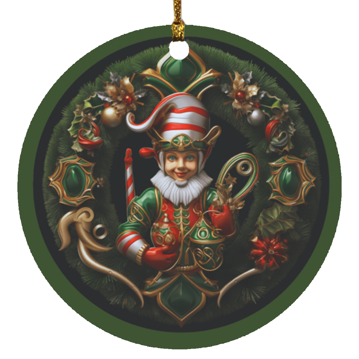 Festive Elf Charm Ornaments Set